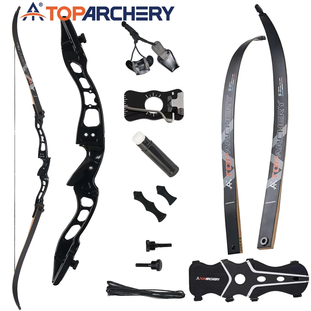 TOPARCHERY 66'' Archery Recurve Bow Sets 20-40lbs Competition Take-down Bow for Right-handed Professional Archers