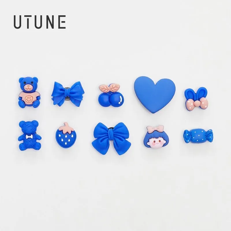 UTUNE 10pcs Hole Shoe Decoration Buckle For Sandals Slippers Lovely Shoes Charms Designer Accesoire For Garden