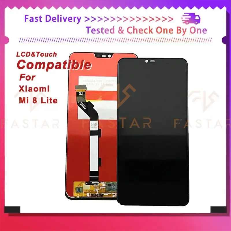 

6.26"Original For Xiaomi Mi 8Lite LCD Display Touch Digitizer Assembly Replacement Phone Screen Xiaomi Mi 8 Lite lcd