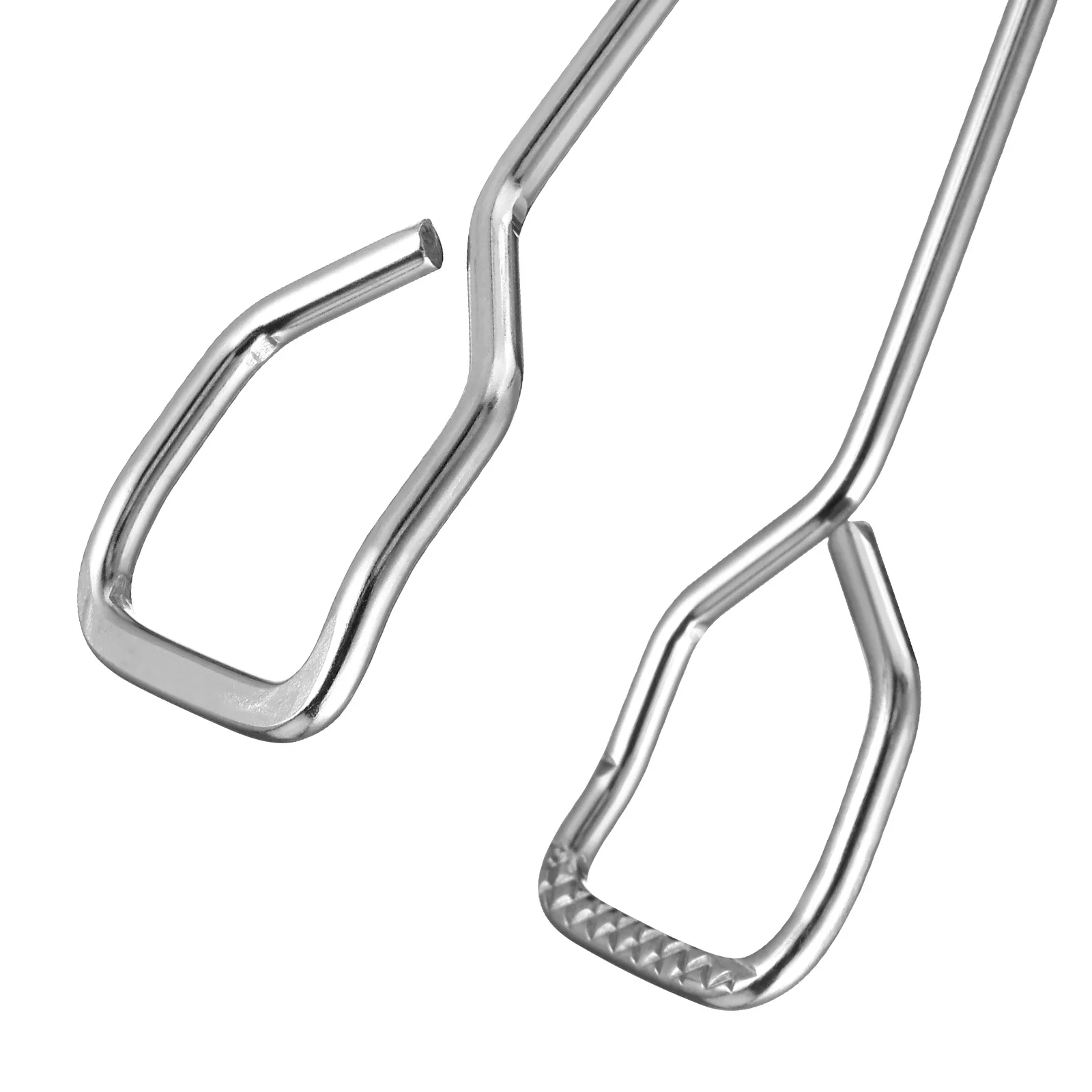 

2 pcs Stainless Steel Food Tongs Heat Resistant Lightweight Anti-Slip Bbq Clips For Kitchen Outdoor Camping Wedding Party Silver