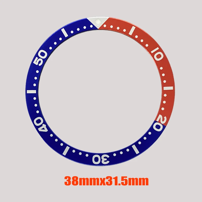 38mmx31.5mm Flat Aluminium Watch Bezel Insert Fits SKX007 SKX009 SRPD Watch Case NH36 NH35 Movement Men Watch Ring Parts - Image 2