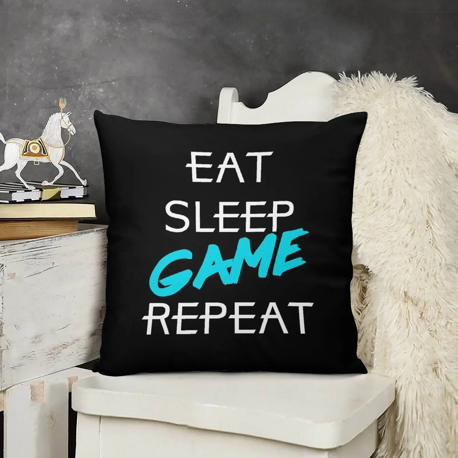 

Eat, Sleep, Game, Repeat Throw Pillow Sofa Cover christmas ornaments 2025 luxury home accessories pillow