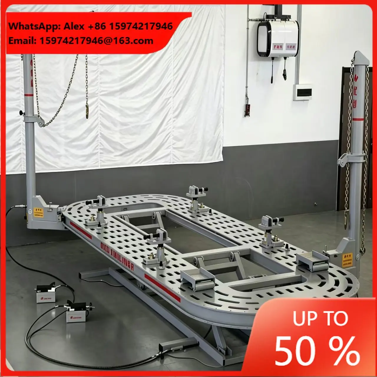 Manganese Steel 5000KG Auto Chassis Straightening System UL-299KP Car Body Collision Repair Machine With CE Approval
