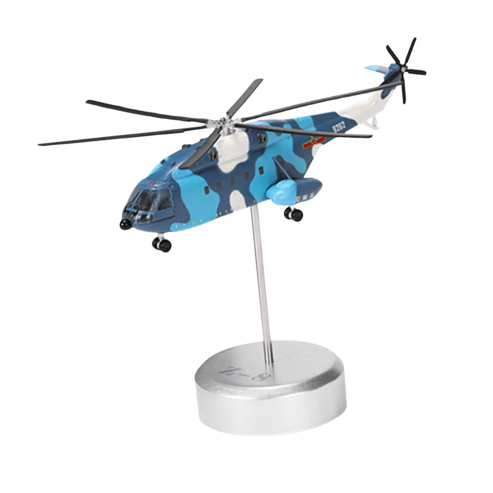 1/144 Scale Aircraft Display Stand with Stand Helicopter Zinc Alloy Aircraft Model for Table Shelf Office Desktop Birthday Gifts