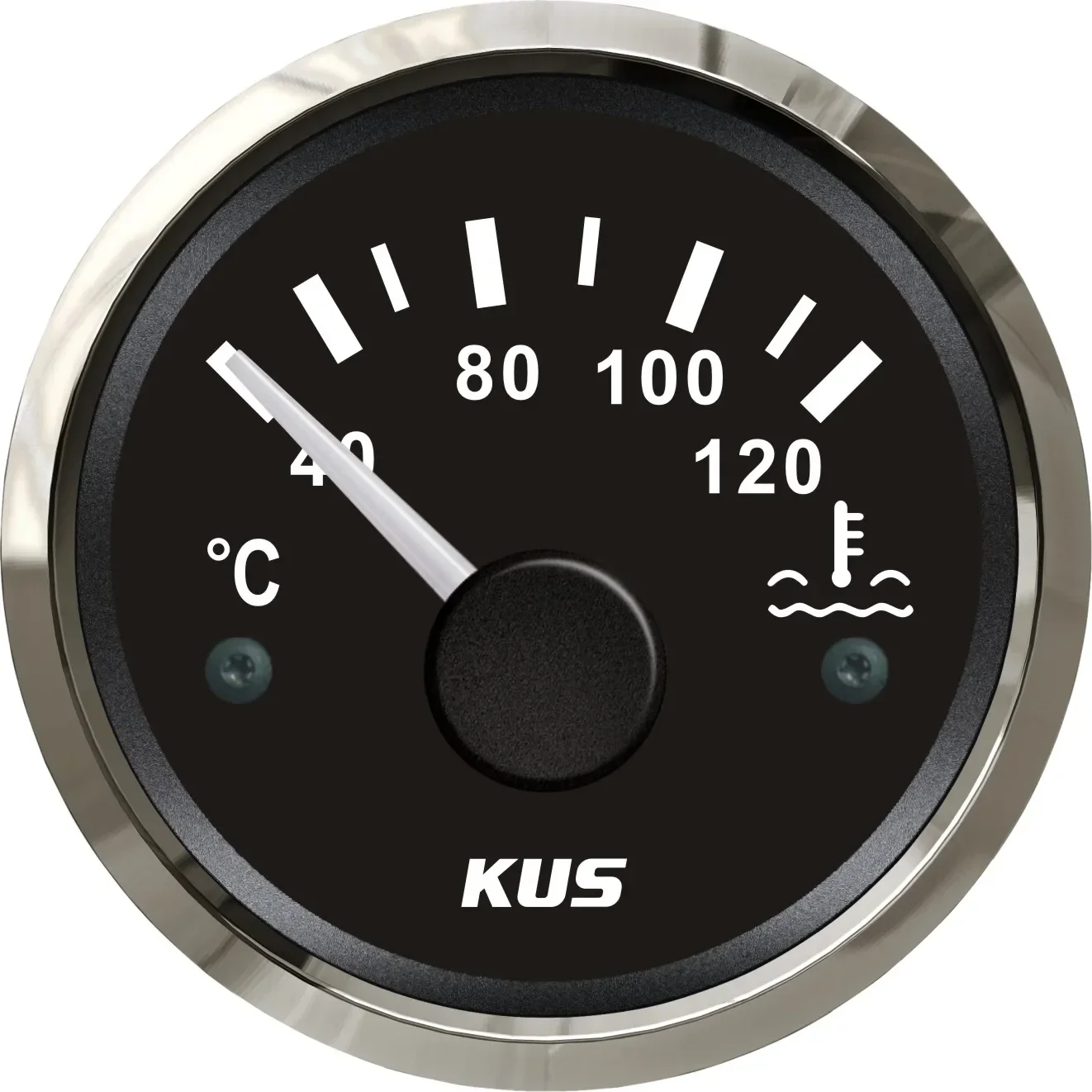 

KUS Marine Engine Water Temperature Gauge Boat RV Car Temp Meter Gauge Black 40-120 Degree