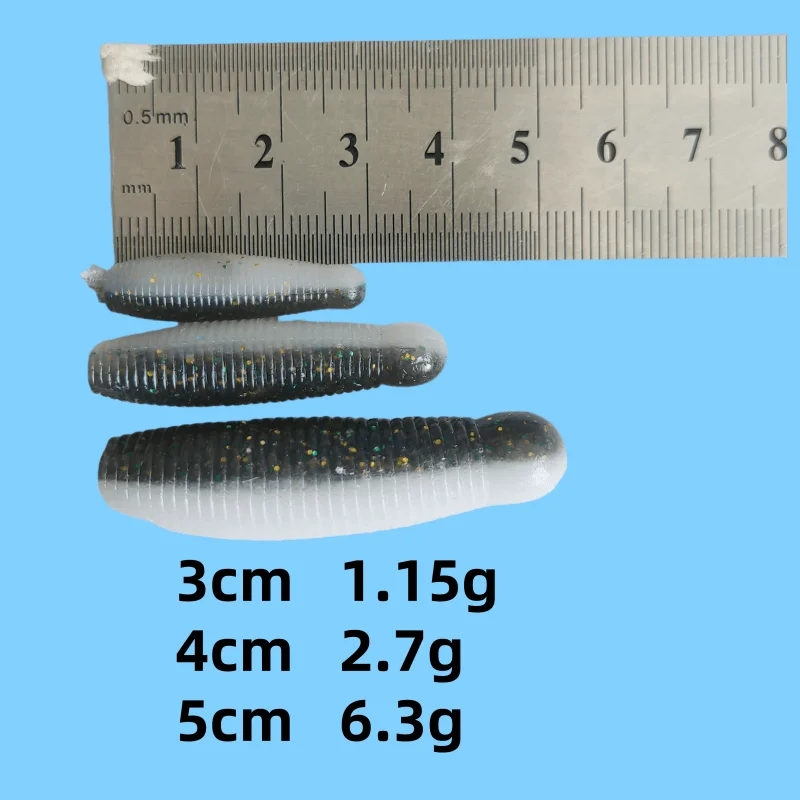 Mukun neue 20 stücke sinkende weiche Köder Wurm Angel köder 30mm 40mm 50mm künstlicher Wobbler hochela tischer Silikon köder – Detail 10