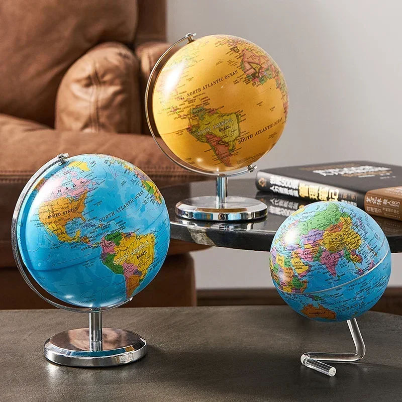 World map rotary globe multi-function deposit tank earth model Ornaments Christmas gift office home decoration accessories