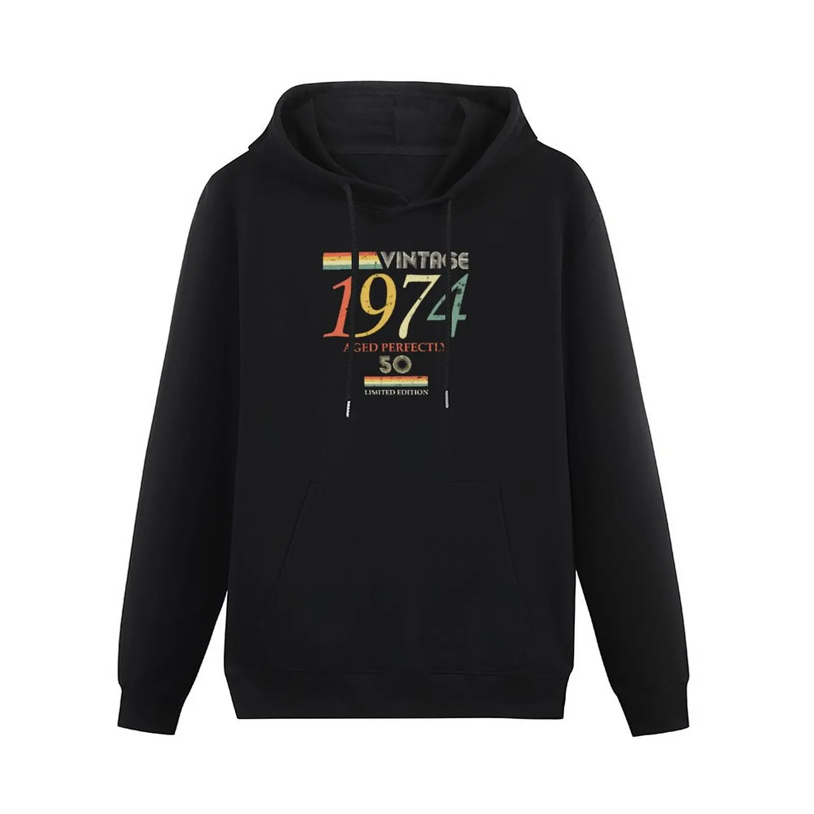 Vintage 1974, 50th Birthday Aged Perfectly Gift Pullover Hoodie korean clothes men's clothing men wear man hoodie