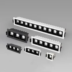 Dimmable Recessed Led COB Ceiling Spot Grille Light 2W 4W 6W10W 20W 30W AC110V 220V Indoor lighting Square Led Linear Light