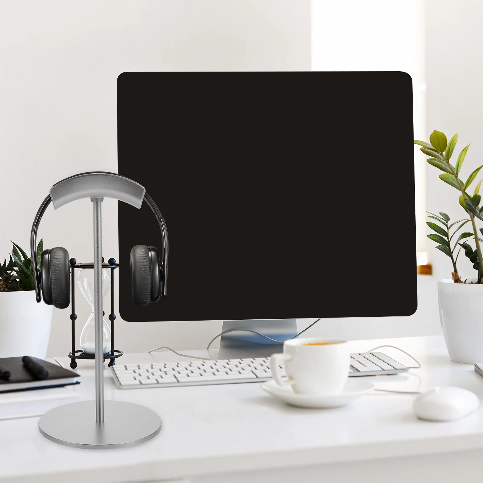 

Stand Aluminum Alloy Rack Durable Lightweight Headphone Holder For Gaming Computer Home Office Smooth Curved Design Space Saving