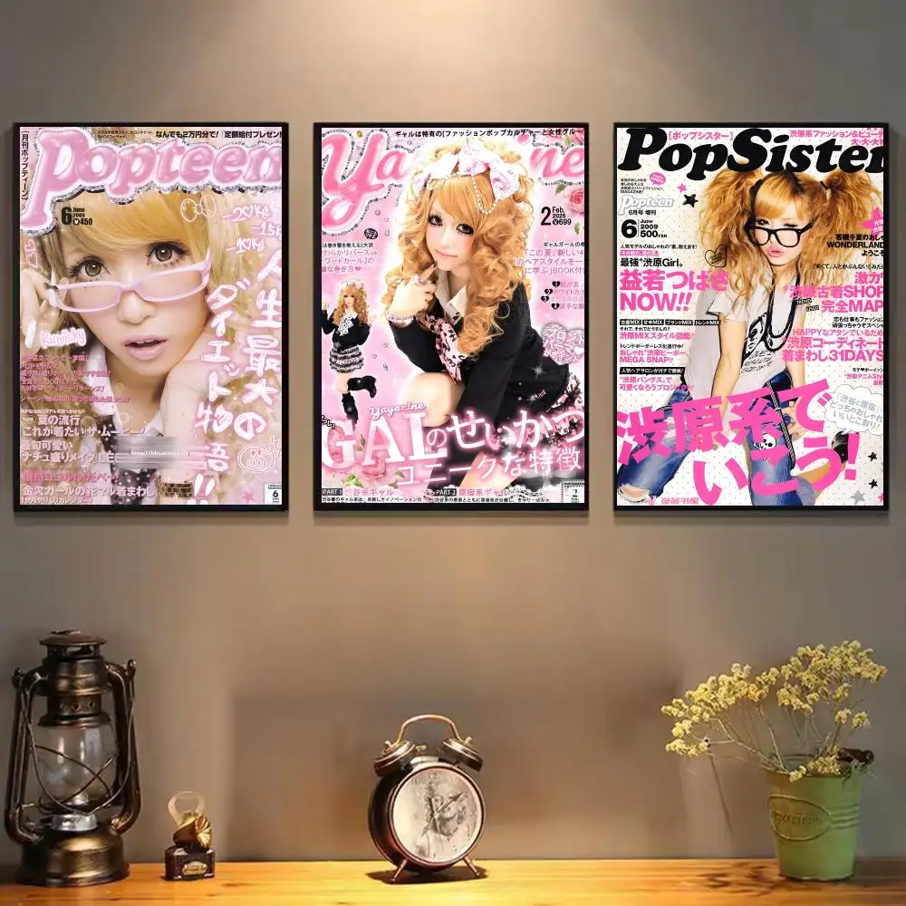 Japanese GAL sweet mars Cool Gyaru Poster Poster Painting Wall Art Mural for Living Room Home Decor and Gifts