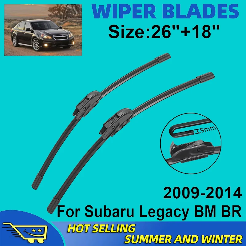 

2PCS Wiper Blades Set Kit For Subaru Legacy BM BR 2009-2014 2010 2011 2012Front Windshield Brushes Windscreen Window Accessories