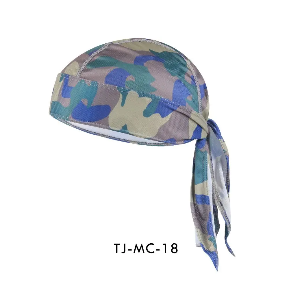 

Sweat Breathable Cycling Cap Quick Dry Printing Bicycle Helmet Liner Breathable Adjustable Bandana Headscarf Bike