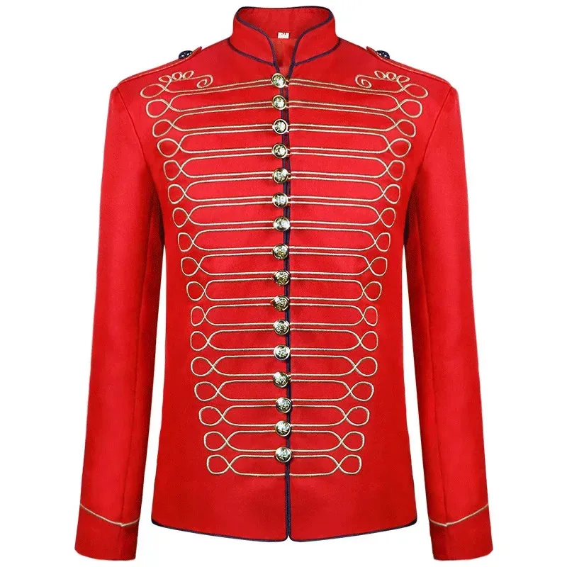 

Halloween New Medieval Punk Men's Jacket Coat Military Set Drum Coat Clothing Tailcoat
