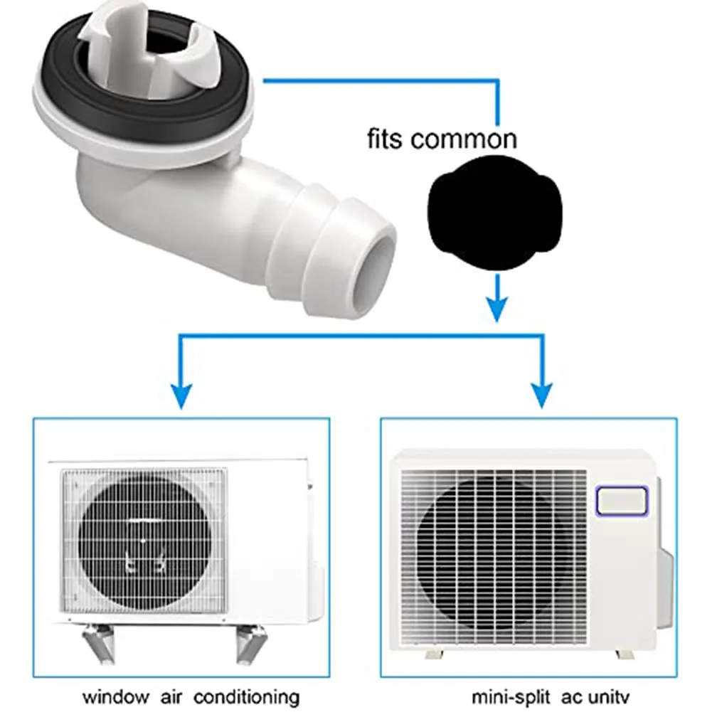 Home Appliances Outdoor Air Conditioning Unit 46 Mm1.8 Inches Total Length Air Conditioner Drain Connector Reliable PVC Material