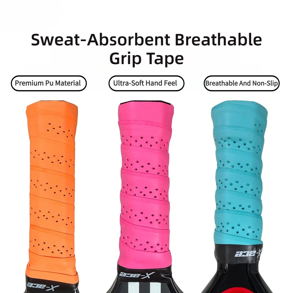 X-ACE Pickleball Paddle Grip Tape, Sweat Absorbent & Quick Dry, Anti-Slip Breathable Wrap, Eco-Friendly Overgrip For Pickleball