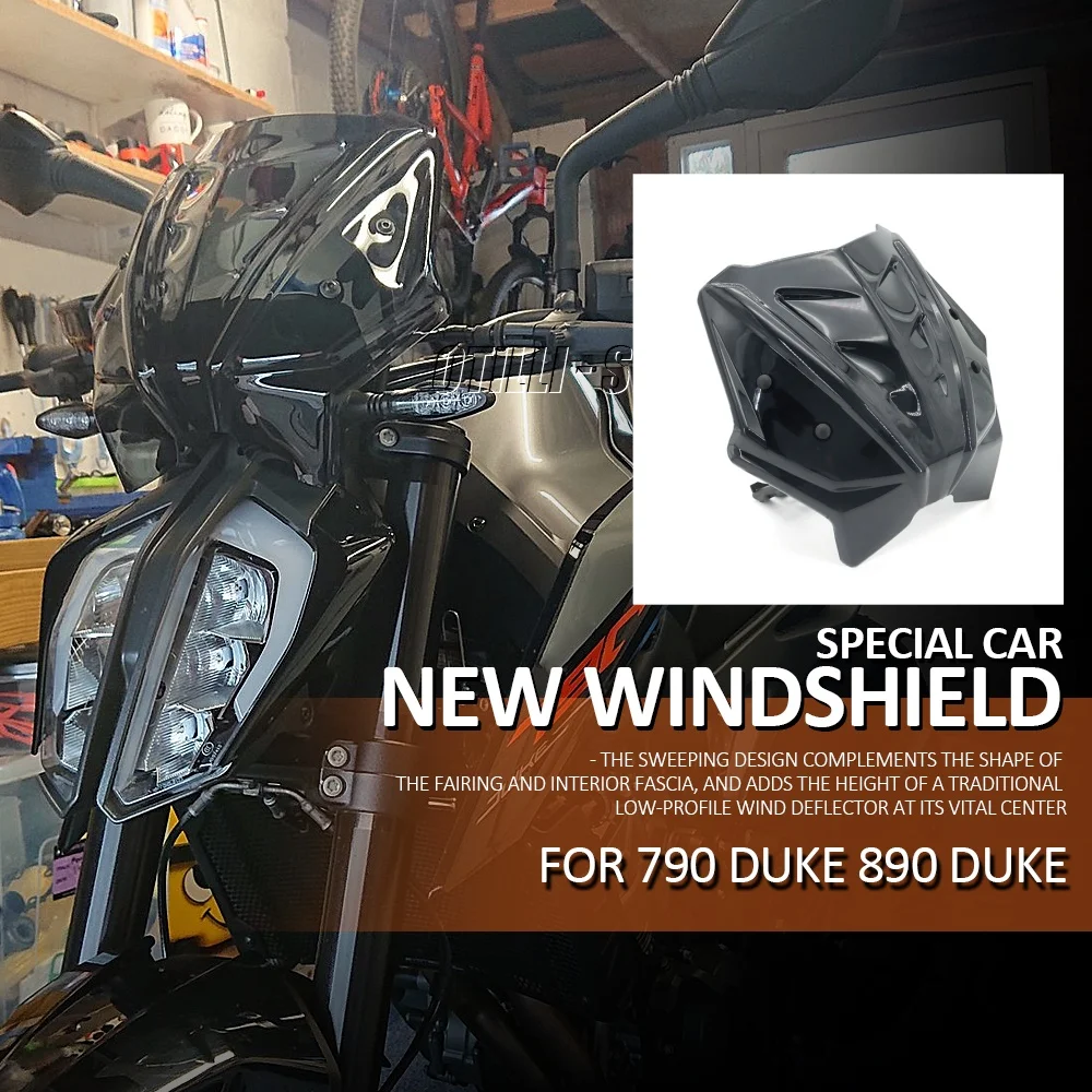 

New For KTM 790 Duke 890Duke Motorcycle Windshield Windscreen Acrylic Wind Shield Cover 2 Color Visor Deflector Front Fairing
