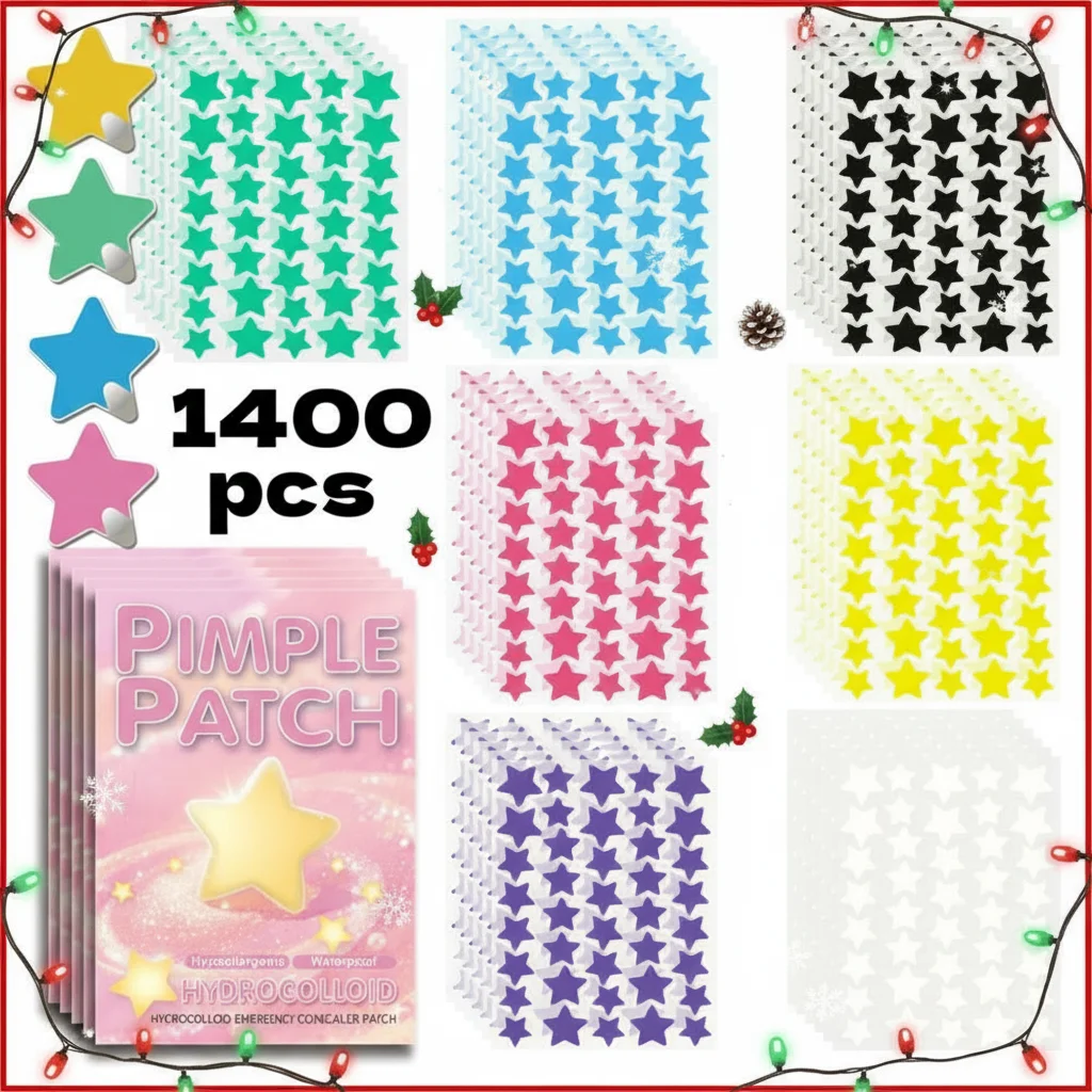 1400 قطعة سعة كبيرة ستار حب الشباب التصحيح غير مرئية المخفي مكافحة حب الشباب بقع الغروانية المائية غطاء البقع علامات ماكياج أداة