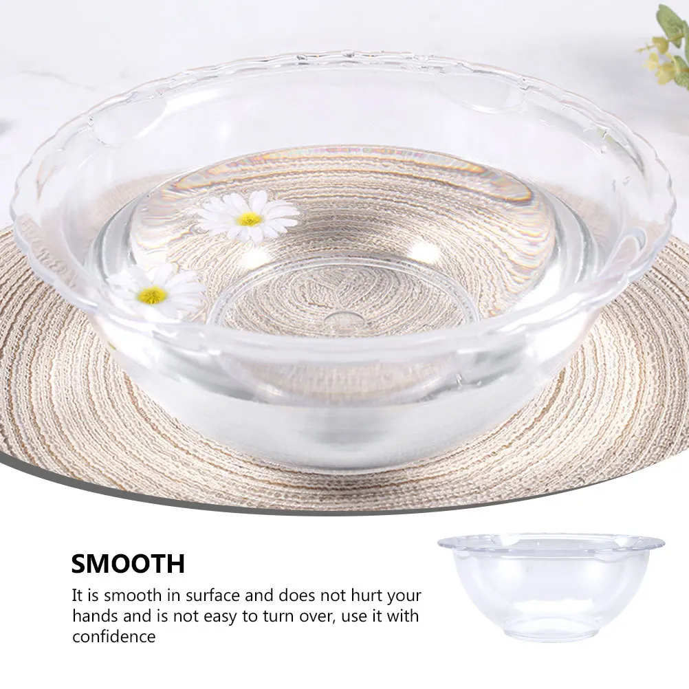 

1Pcs Small Transparent Face Washing Basin Durable Practical Beauty Makeup Washbasin Cleaning Basin for Home Dormitory Salon Use