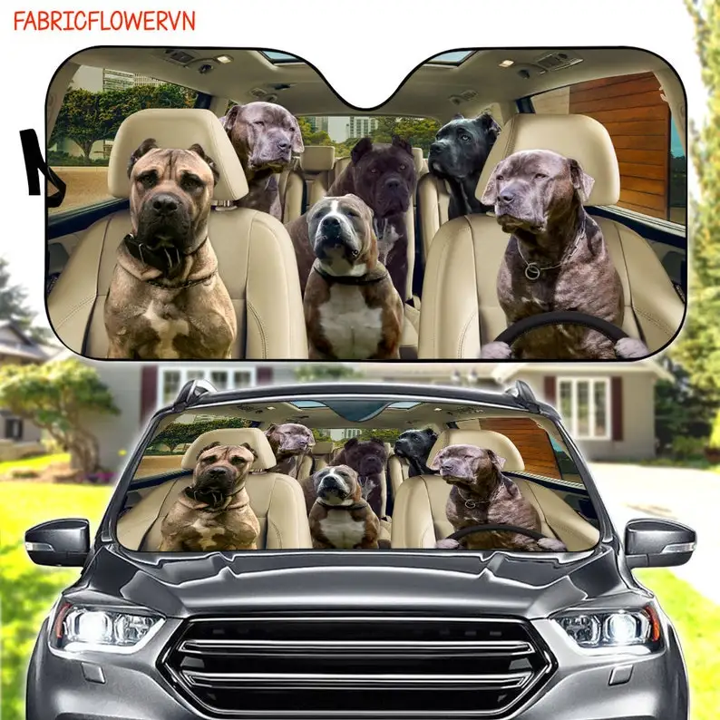 

Bandog Car Sunshade, Bandog Car Decoration, Bandog Windshield, Dog Lovers, Dog Car Sunshade, Gift For Mom, Gift For Dad