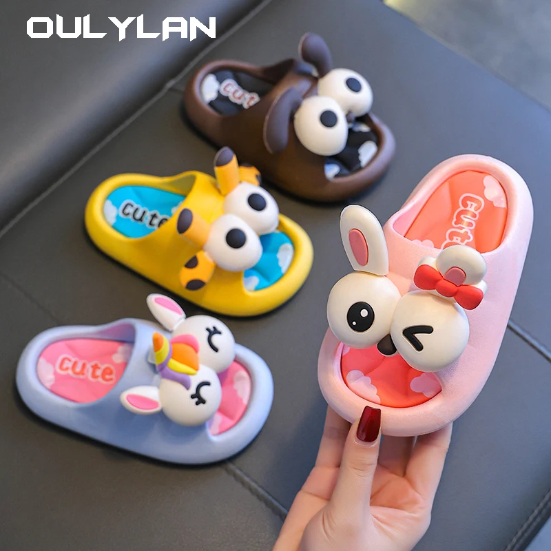 Children's Fashion Cartoon Sandals and Slippers Summer Boys and Girls Anti Slip Soft Soles Infants Children Hole Shoes Size24-39