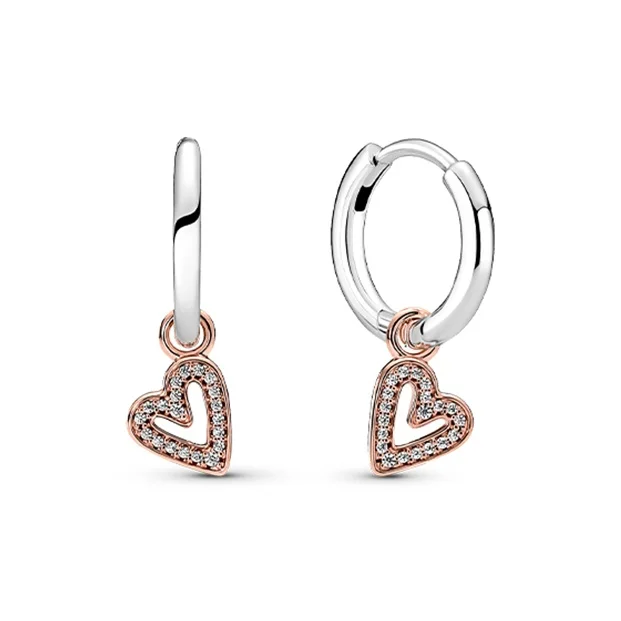 

Pandora 925 Sterling Silver Earrings Women's 280090C01