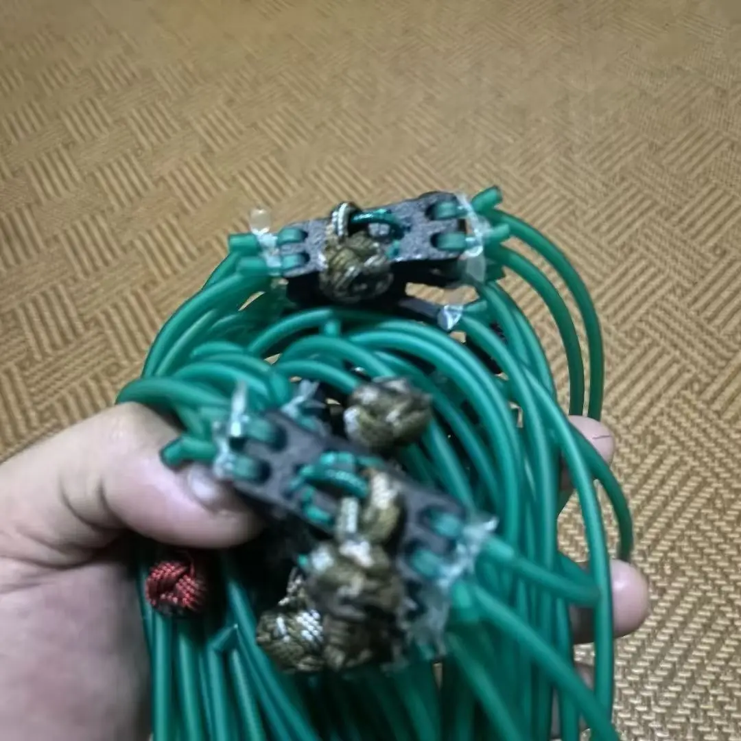1636 High-Elastic Tubular Rubber Bands + Magnetic Leather Pouch, Special Rubber Bands For Repeating Slingshot