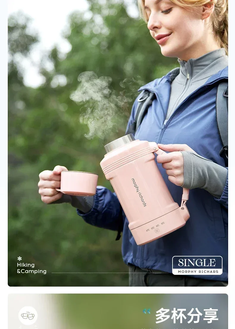 110V/220V Portable Electric Kettle with Temperature Control for Travel and Office FC