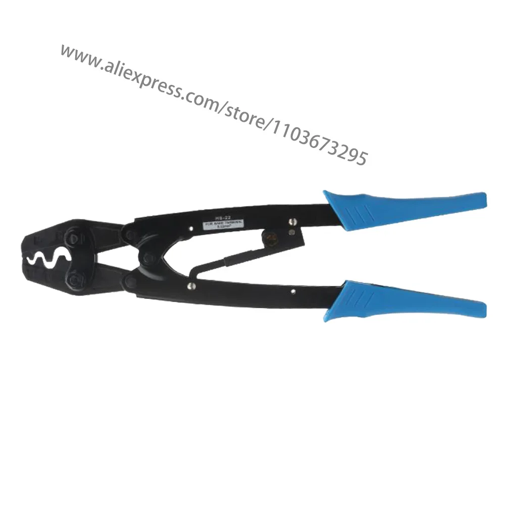 HS-22 pliers ratchet terminal crimping Tool Non-insulated terminals point type 10-3AWG 5.5-25mm2