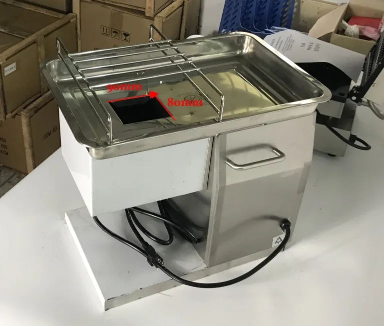 Total 3 pcs Blades 110V 220V QX model Table Type meat cutter Machine 250KG/HR Chicken breast cutting machine