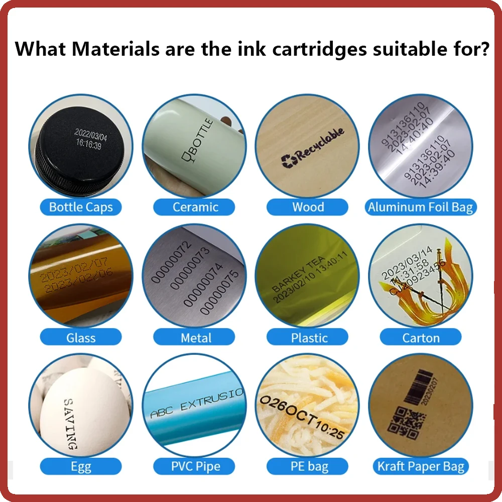 Imagem -05 - Cartucho de Tinta de Impressora Portátil Willita Fast Dry Eco Solvente Impressora Jato de Tinta Preta 600dpi Altura de Impressão 25.4 mm 65ml