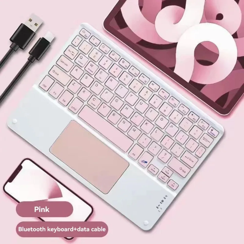 

Клавиатура с сенсорной панелью для Samsung Galaxy Tab S9FE A9 Plus A8 S7 S8, немецкая/арабская/испанская клавиатура для Xiaomi Pad 6 Pro Redmi Pad SE