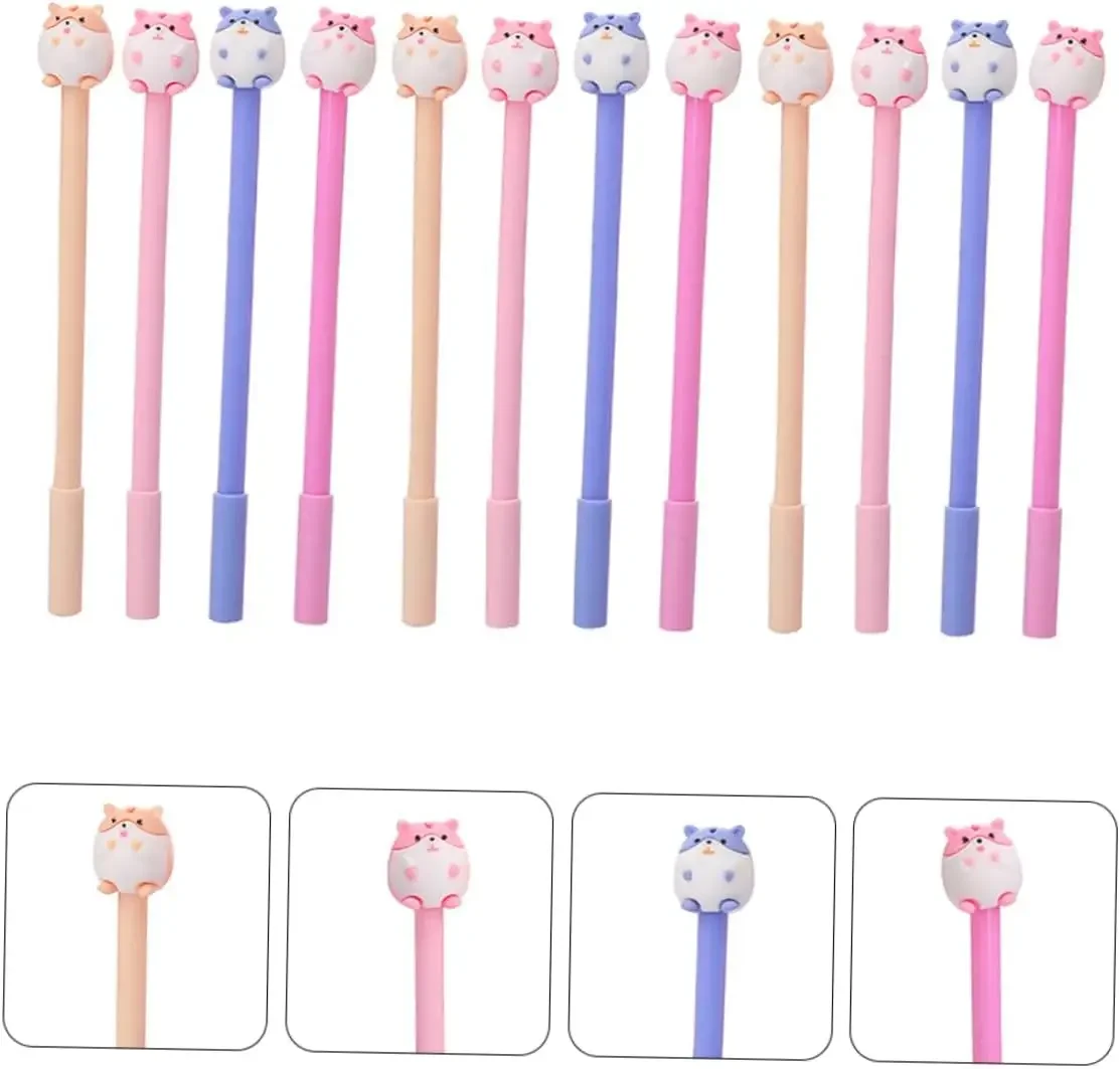 24 Pcs Cute Hamster Animal Gel Pens Set Writing Tools Students School Office Supplies