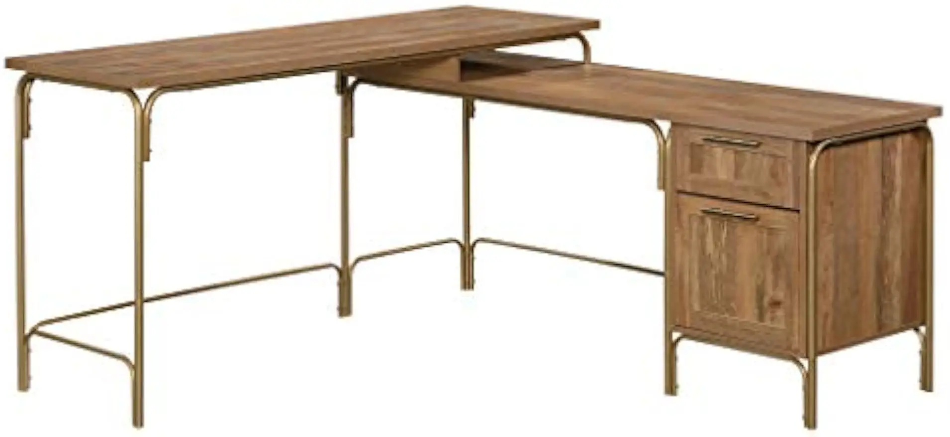 

Coral Cape L-Desk, L: 60.55" x W: 59.09" x H: 30.08", Sindoori Mango finish