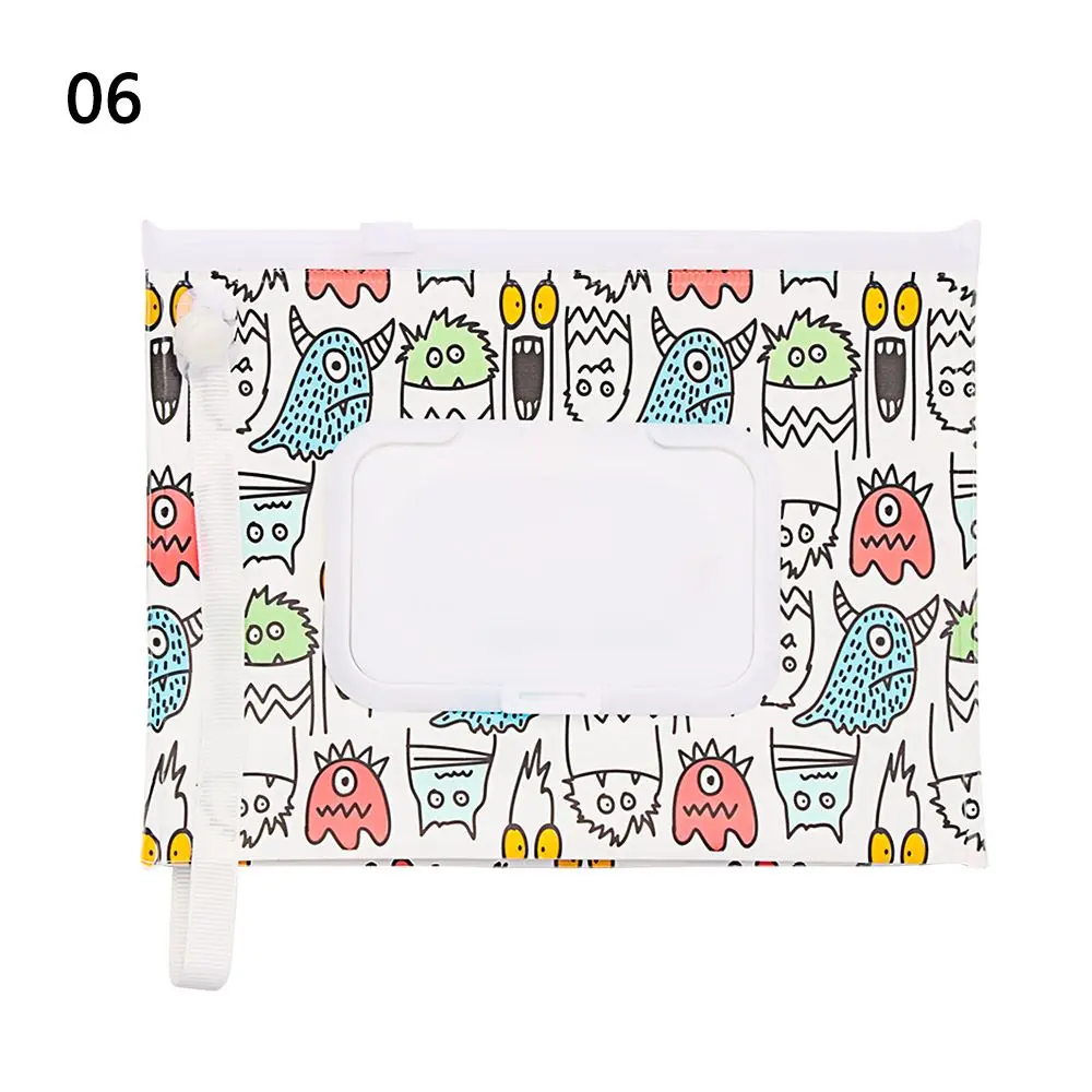Portable Flip Cover  Product Tissue Box Cosmetic Pouch Wet Wipes Bag Stroller Accessories
