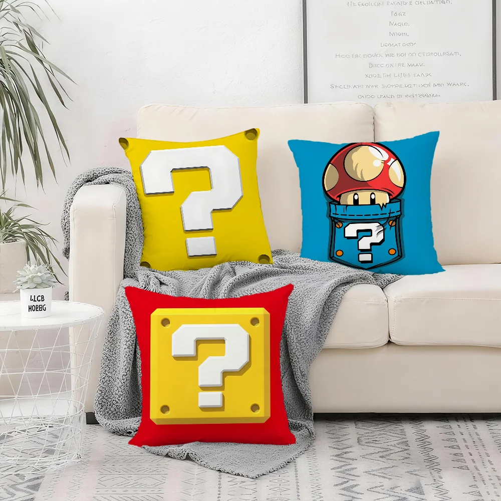Cute Style M-M-marios-S cushion cover Bedroom Sofa Decorative home Car portable Cushion Cover With Zipper Soft pillowcase