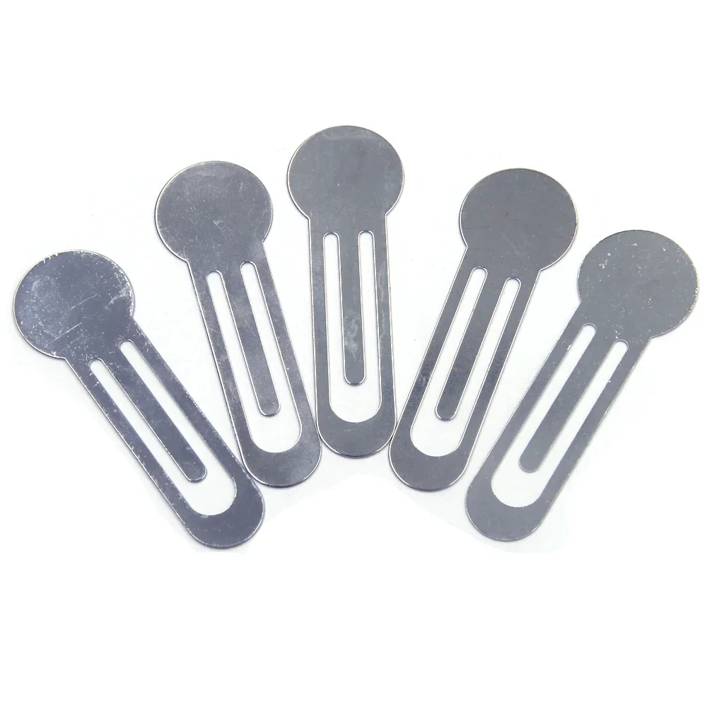 90Pcs Bookmarks Clip Marque De Page Silver Tone Smooth For Books Jewelry DIY Making Finding 80x26mm(3 1/8