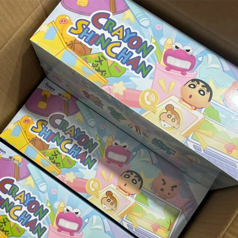 

Аниме-фигурка Крейон Шин-чан: коллекционная мини-модель персонажа в слепой коробке, кавайные украшения, подарки на день рождения для детей