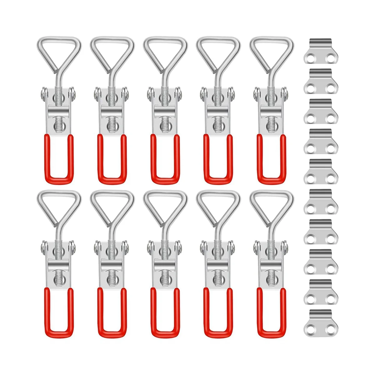 

10Pcs Toggle Latch Clamp, 304 Stainless Steel Pull Hasp Latches, Quick Release Hand Tool Toggle Clamp