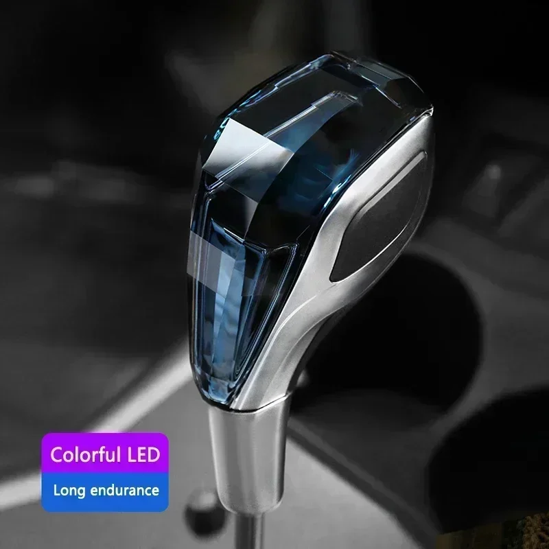 For Toyota 07-21 alpha crystal gear head Alphard modification gear shift knob shift lever head colorful LED touch sensing