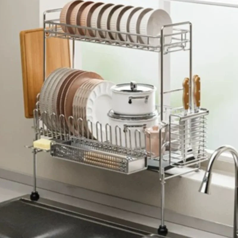 Sponge Knife Rack Plates Dryer Storage Cutlery Display Holder Countertop Cup Especieros De Cocina Kitchen Items Accessories