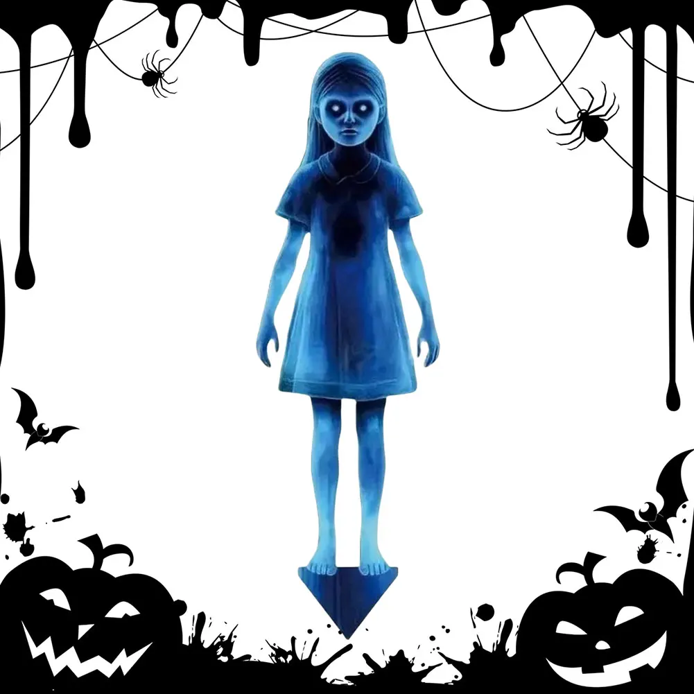 

1/2PCS Halloween Metal Yard Signs: Twin Ghosts Garden Stake Outdoor for Yard, Patio, Garden and Party, Spooky Carnival Theme