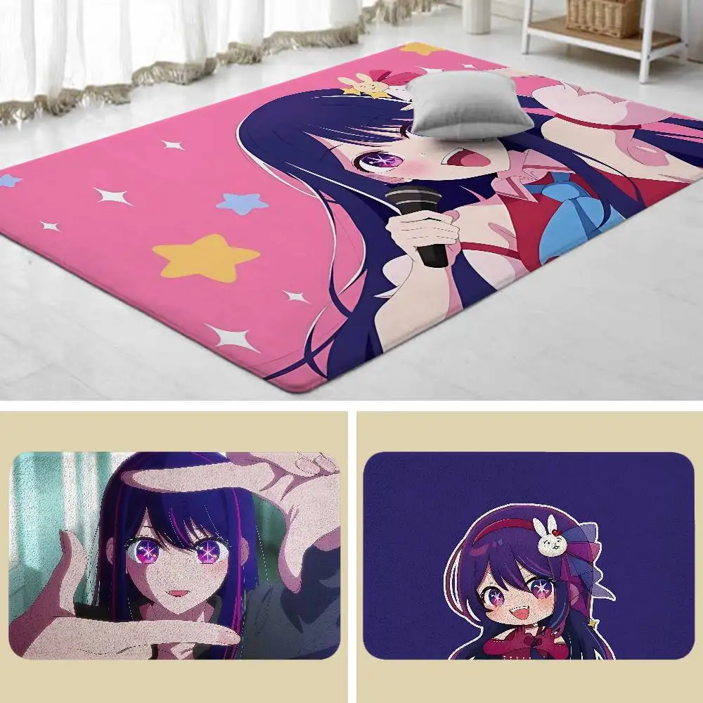 

Cute A-OSHI NO-W KO Carpet Bathroom Anti-slip Door Mat Home Decoration Mat Entrance Door Mat Scratch-resistant