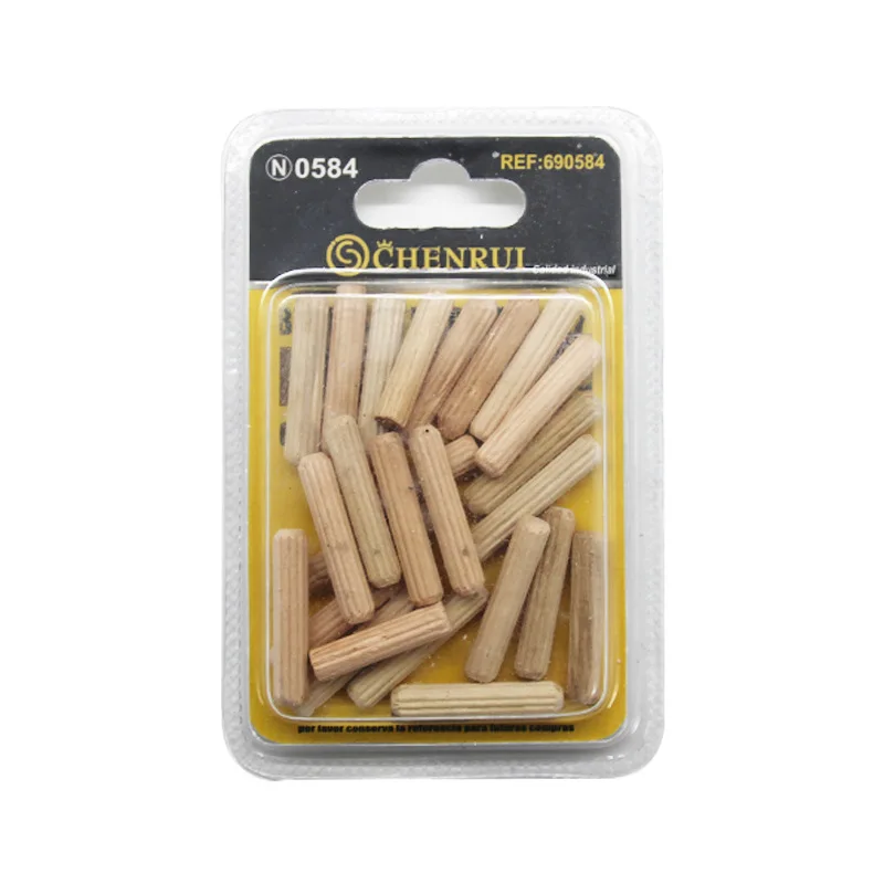 M6 M8 M10 Wood tip connector furniture accessories three-in-one eucalyptus round wood tip twill wood shovel wood tenon cork