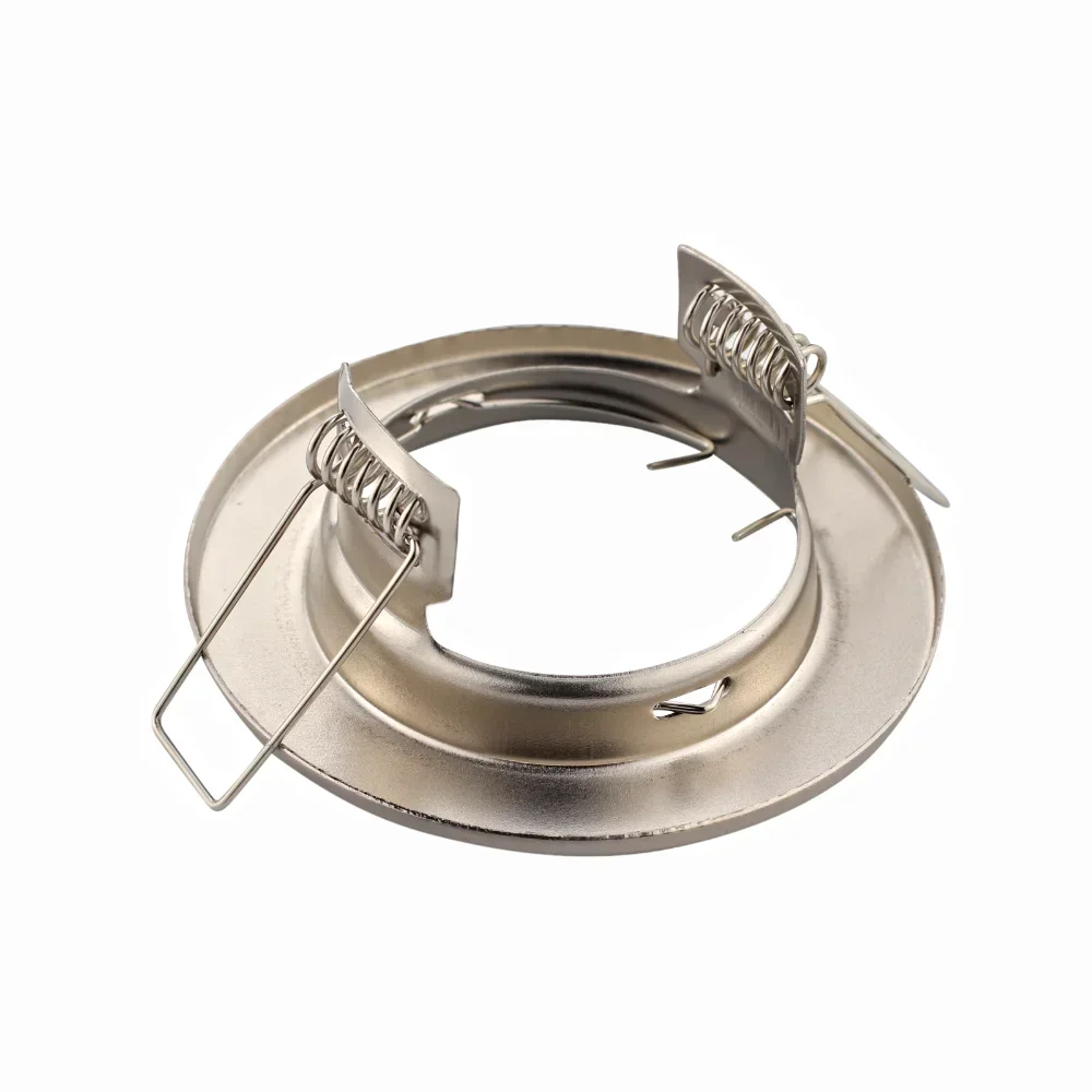 Spot Lumineux LED Encastrable au Plafond, Cadre Rond GU10, Support de Fixation Réglable, 6 Pièces