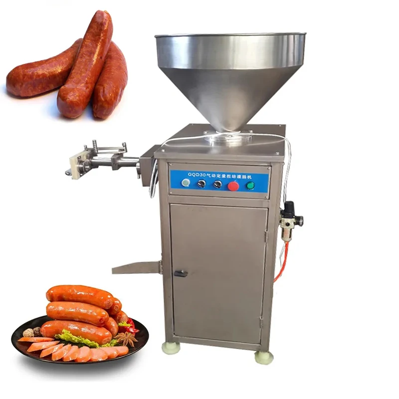 Automatic 60L Big Sausage Stuffing Fill Twist Maker Sausages Filler Stuffer Making Machine