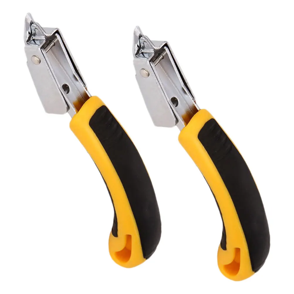 2Pcs Plastic Handle Office Stapler Remover Multifunction Handheld Nail Puller Oil Frame Door Nail Removal Clip