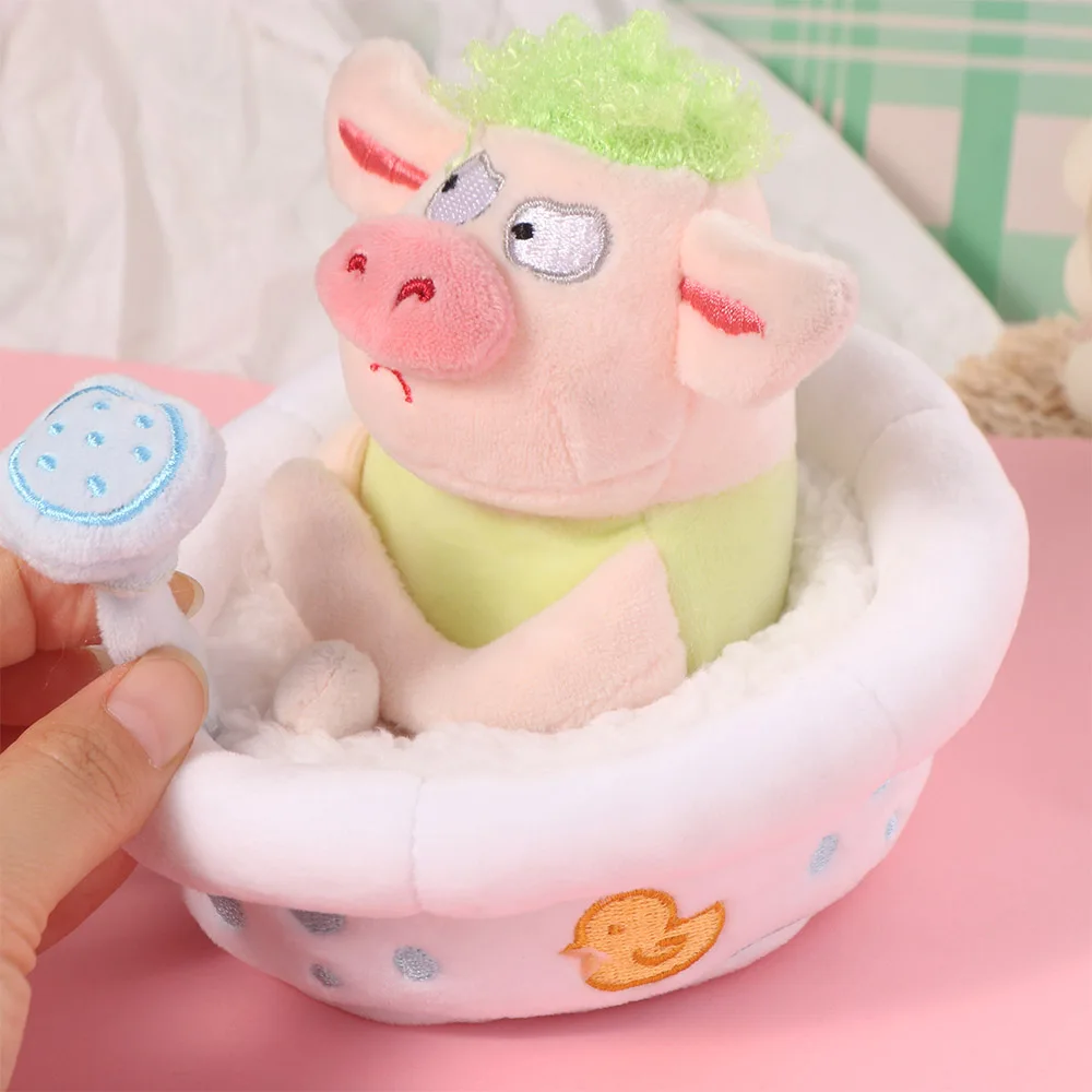 

DIY Scene Props Cotton Doll Bathtub Desktop Decor Ornament Doll Sleeping Bag Kawaii Cartoon 10cm Doll Bathtub Gift