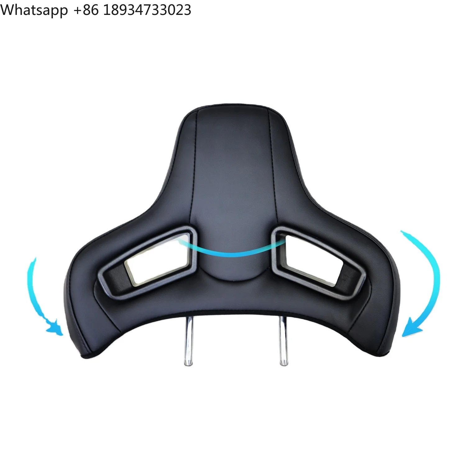 

Модель 002: Черный кожаный подголовник из ПВХ с пеной Koud Foam для комфортного сидения в спортивных автокреслах SSCUS Orifix, модифицированных автомобильных сиденьях (не для обычных)