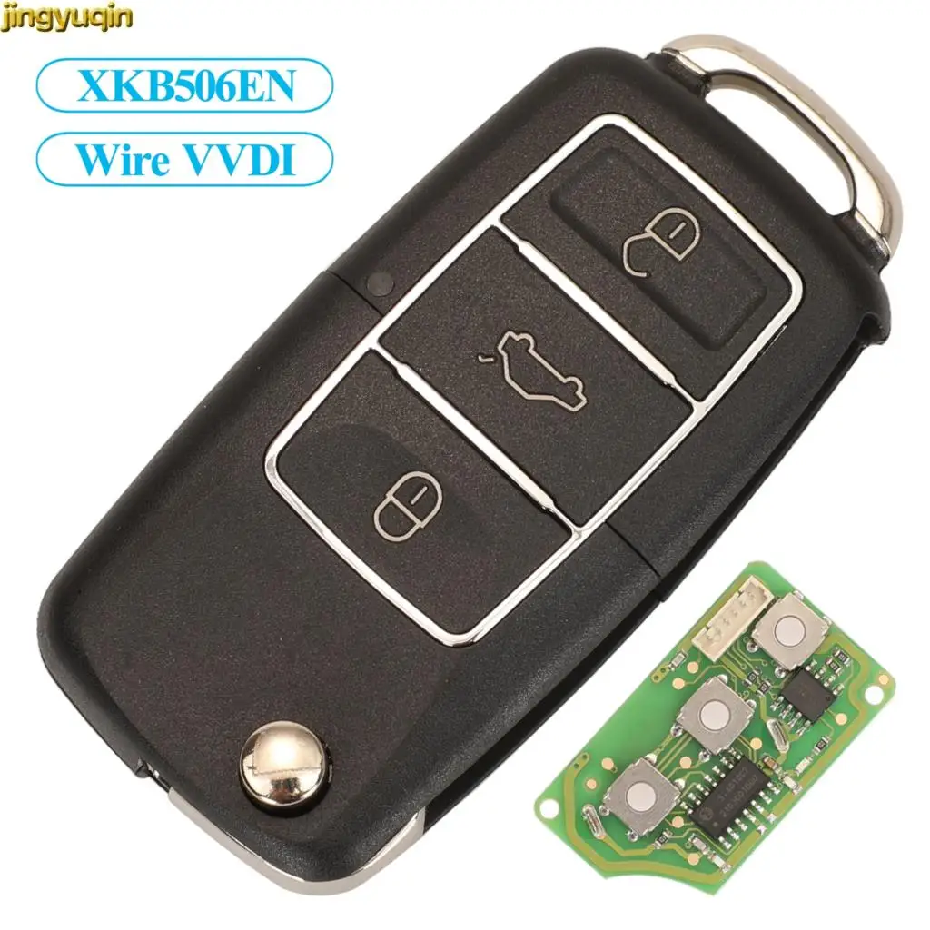 Jingyuqin XKB506EN VVDI2 Mini Key Tool For VW B5 Type Extremely Black VVDI Xhorse Wire Remote Flip Car Key Control Universal 3B